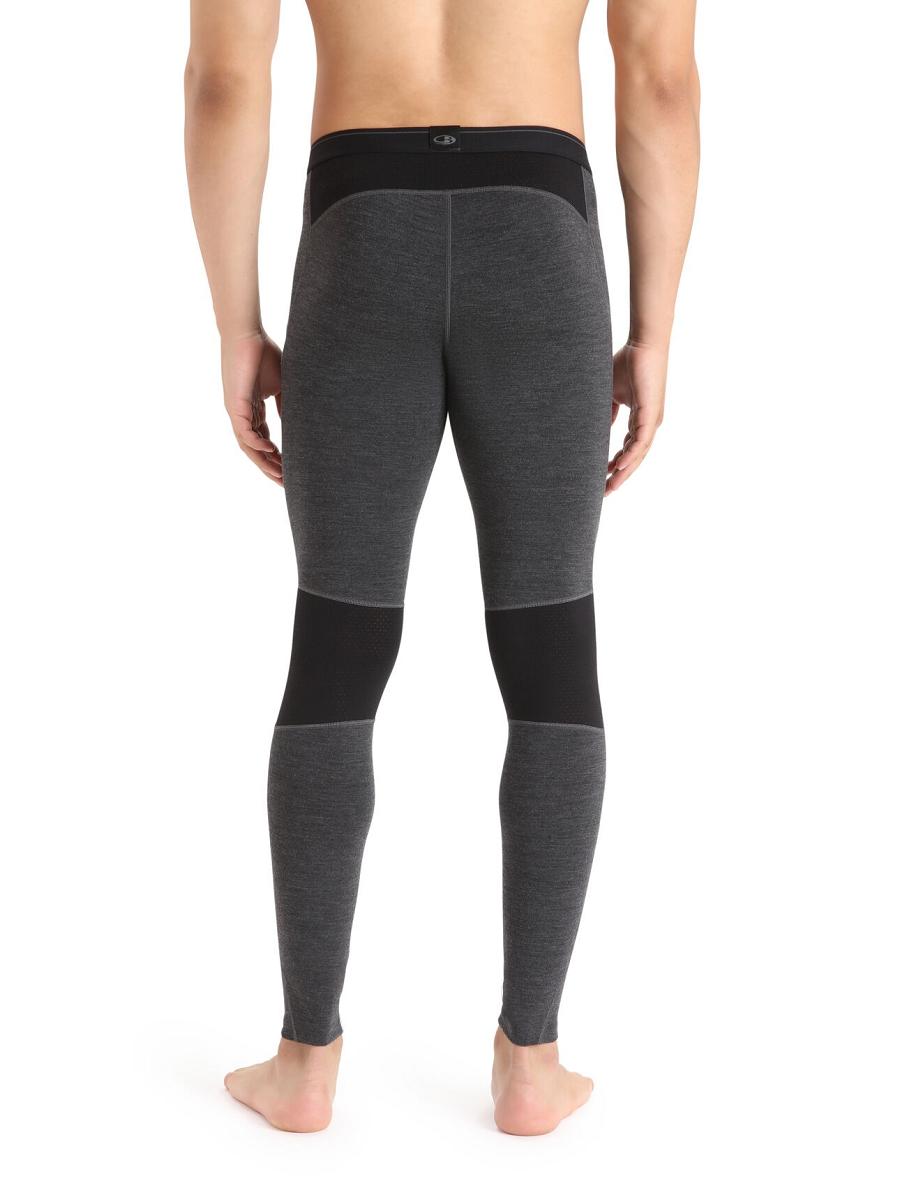 Base Layers Icebreaker BodyfitZone™ Merino 260 Zone Thermal Leggings Męskie Czarne | PL 1554CTVE